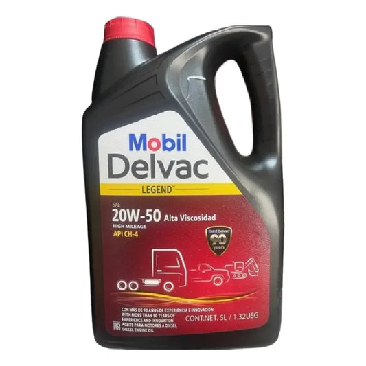 ACEITE MOBIL SAE 25W50 DELVAC LEGEND ALTA VISCOCIDAD DF-4 DIESEL 5L