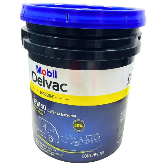 ACEITE MOBIL SAE 15W40 DELVAC MODERNO DEFENSA EXTREMA DIESEL CUBETA 19L
