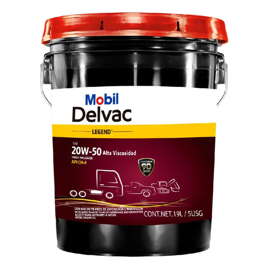 ACEITE MOBIL SAE 20W50 M-DELVAC LEGEND DIESEL CUBETA 19L