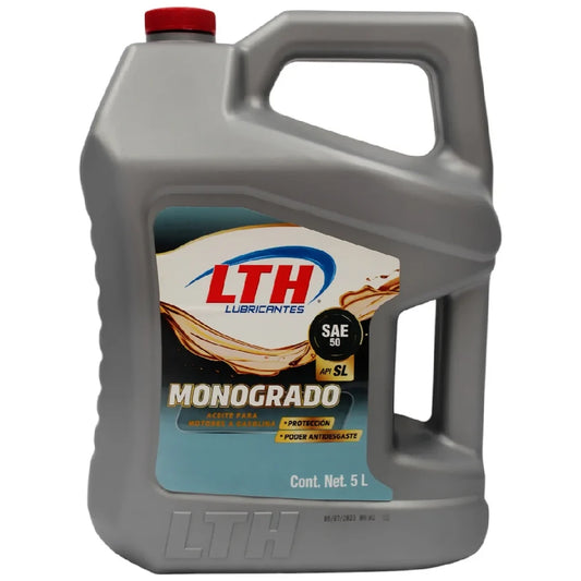 ACEITE LTH SAE 50 MONOGRADO PROITECCION PODER ANTIDESGASTE GASOLINA 5L