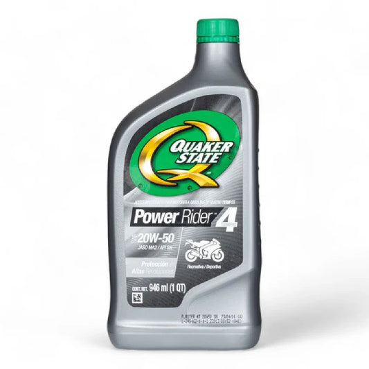 ACEITE QUAKER SAE 20W50 4 TIEMPOS POWER RIDER 1L.