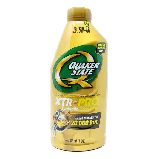 ACEITE QUAKER SAE 15W40 STATE XTR-PRO SYNTHETIC TECHNOLOGY API SP MULTIGRADO MOTOR A GASOLINA 1L
