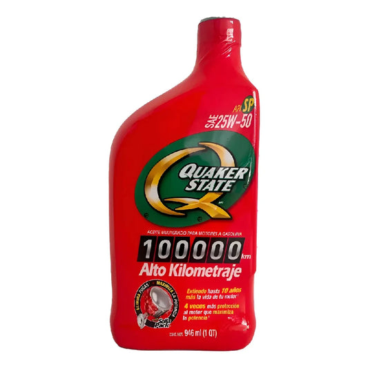 ACEITE QUAKER SAE 25W50 ALTO KILOMETRAJE 1L