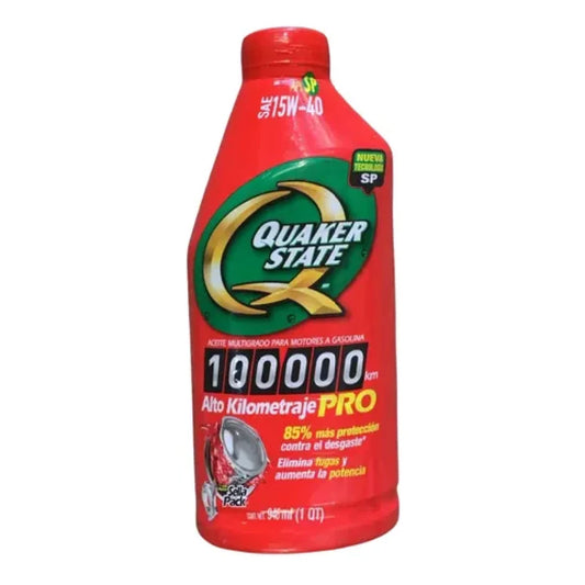 ACEITE QUAKER SAE 15W40 ALTO KILOMETRAJE 1L