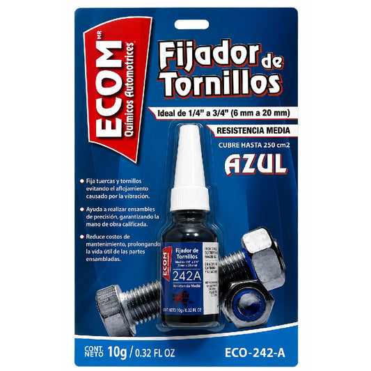 FIJADOR DE TORNILLOS ECOM MEDIA RESISTENCIA AZUL 10 G
