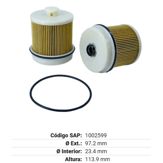 FILTRO GONHER PARA COMBUSTIBLE DE ISUZU DIESEL TURBOCARGADO.