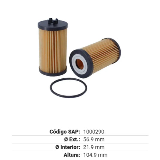 FILTRO GONHER PARA ACEITE SONIC 4CIL 1.4L 12-17