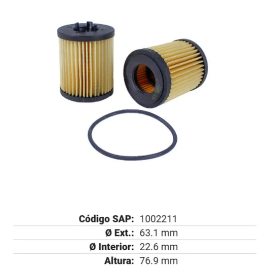 FILTRO GONHER PARA ACEITE DE SATURN,ASTRA.