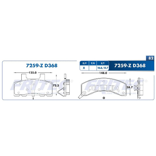 BALATA DEL FRITEC CHEV C1500/K1500 88-91