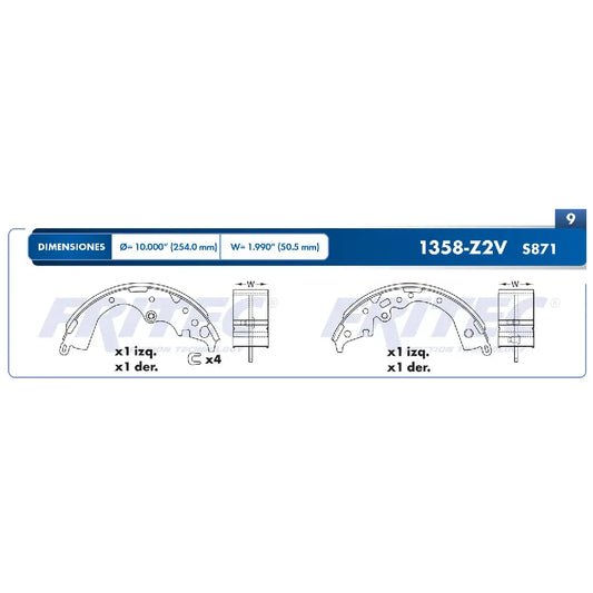 BALATA TRAS FRITEC TOYOTA HILUX DIESEL /TACOMA 16-25