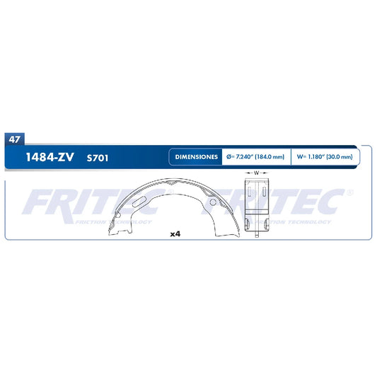 BALATA TRAS FRITEC FORD EXPLORER/WINDSTAR/GRAND CHEROKEE 95-99