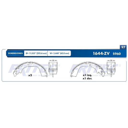 JGO BALATA TRAS FRITEC CHEV SILVERADO 1500 09-13