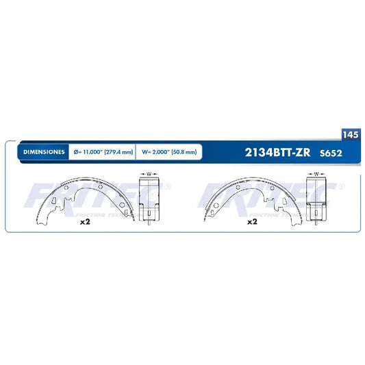 JGO BALATA TRAS FRITEC DODGE RAM 1500/CHARGER 94-99 (REMACHADO)