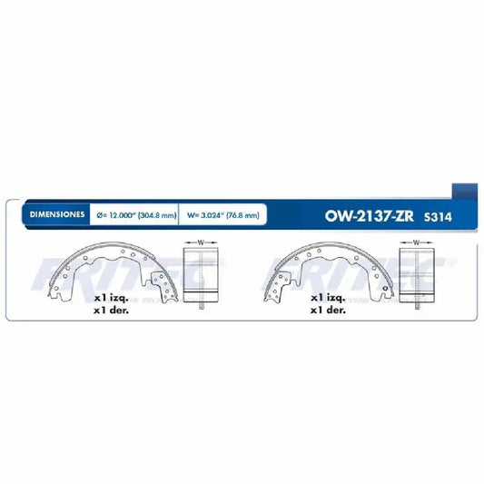 JGO BALATA TRAS FRITEC FORD SUPER DUTY F350 80-00