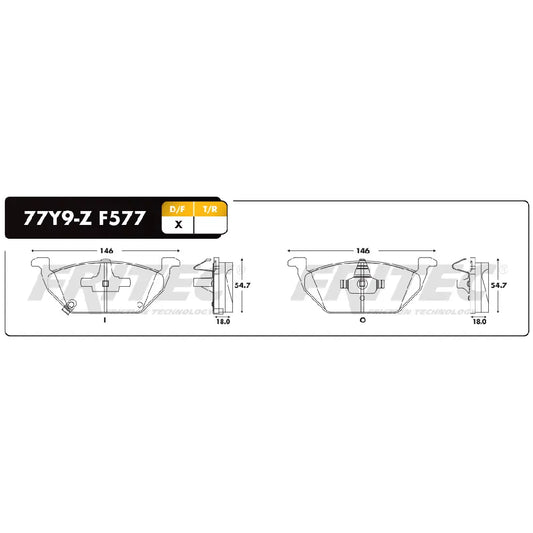 BALATA DEL FRITEC MG MG 5 23-25