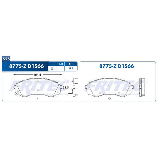 BALATA DE DISCO FRENO FRITEC DEL PARA HYUNDAI STAREX 19