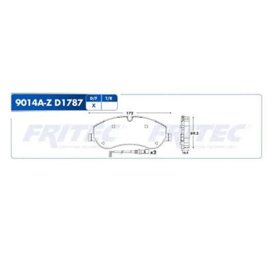 JGO BALATA DEL FRITEC FORD TRANSIT CUSTOM 14-17