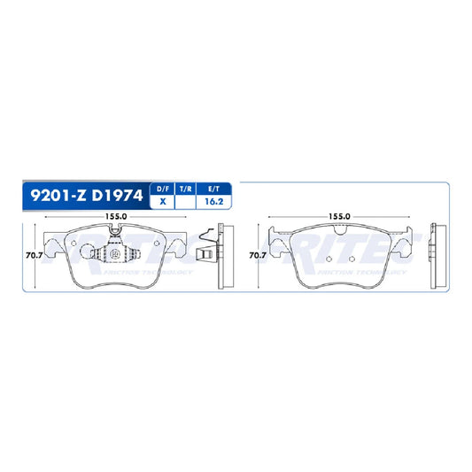 BALATA FRITEC DEL PEUGEOT 308 15-16 / RIFTER 20-21 / PARTNET (20)