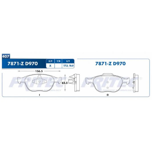 BALATA FRITEC DEL. FORD FOCUS 02-04.