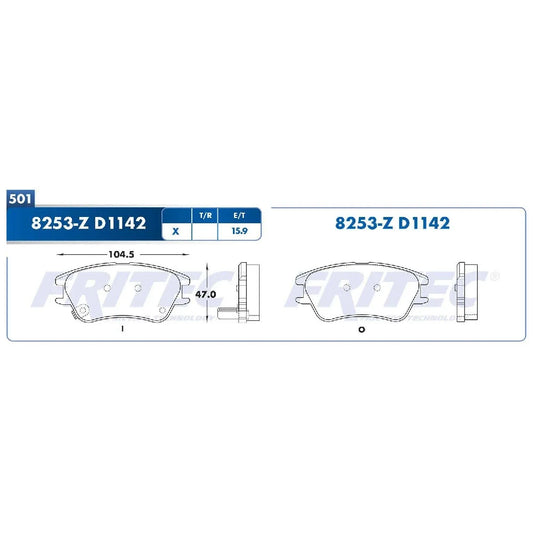 BALATAS FRITEC DEL DODGE ATOS 02-12 =SPC7Y02Z