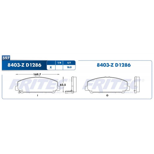 BALATA DEL FRITEC NISSAN TITAN/ARMADA 07-11 (M8403ZD1286FRI)