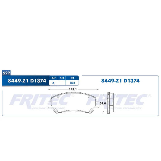BALATA DEL FRITEC NISSAN ROGUE 08-15