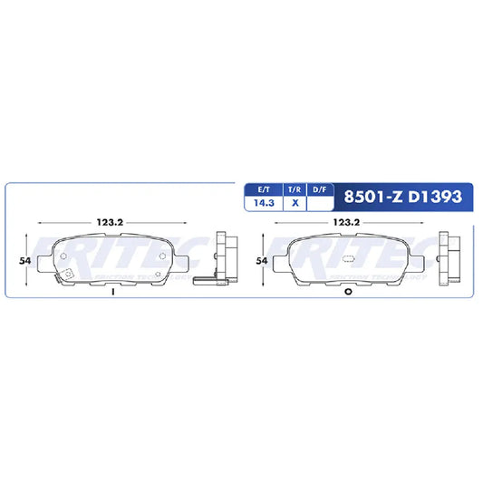 BALATA TRAS NISSAN ALTIMA 11-15 (D13938501)