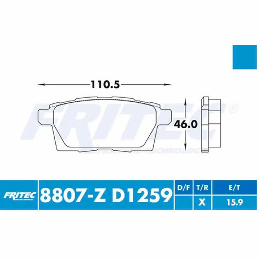 BALATA FRITEC TRAS. MAZDA CX7 -EDGE 07-12 - CX9 09-12