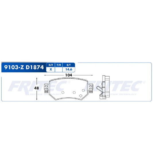 BALATA FRITEC TRAS. MAZDA 6 16-19