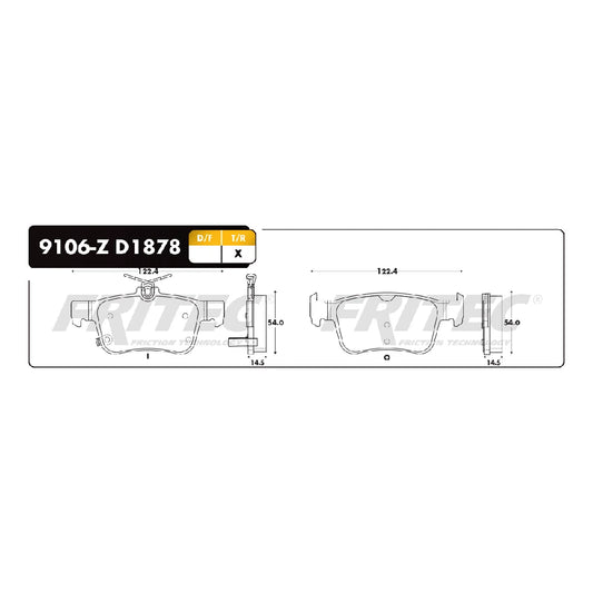 BALATA FRITEC TRAS. ACURA RDX (19-21) - HONDA ACCORD (18-20)