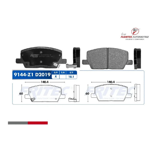 BALATA FRITEC DEL CHEVROLET TRAX 17-20
