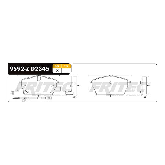 BALATA FRITEC DEL CHEVROLET TRUCK TRAX ACTIV 3L 1.2 24-25